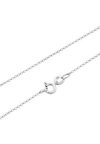 925 sterling silver chain necklace with interlocking links, featuring a round clasp for secure fastening. Smooth, shiny texture throughout.