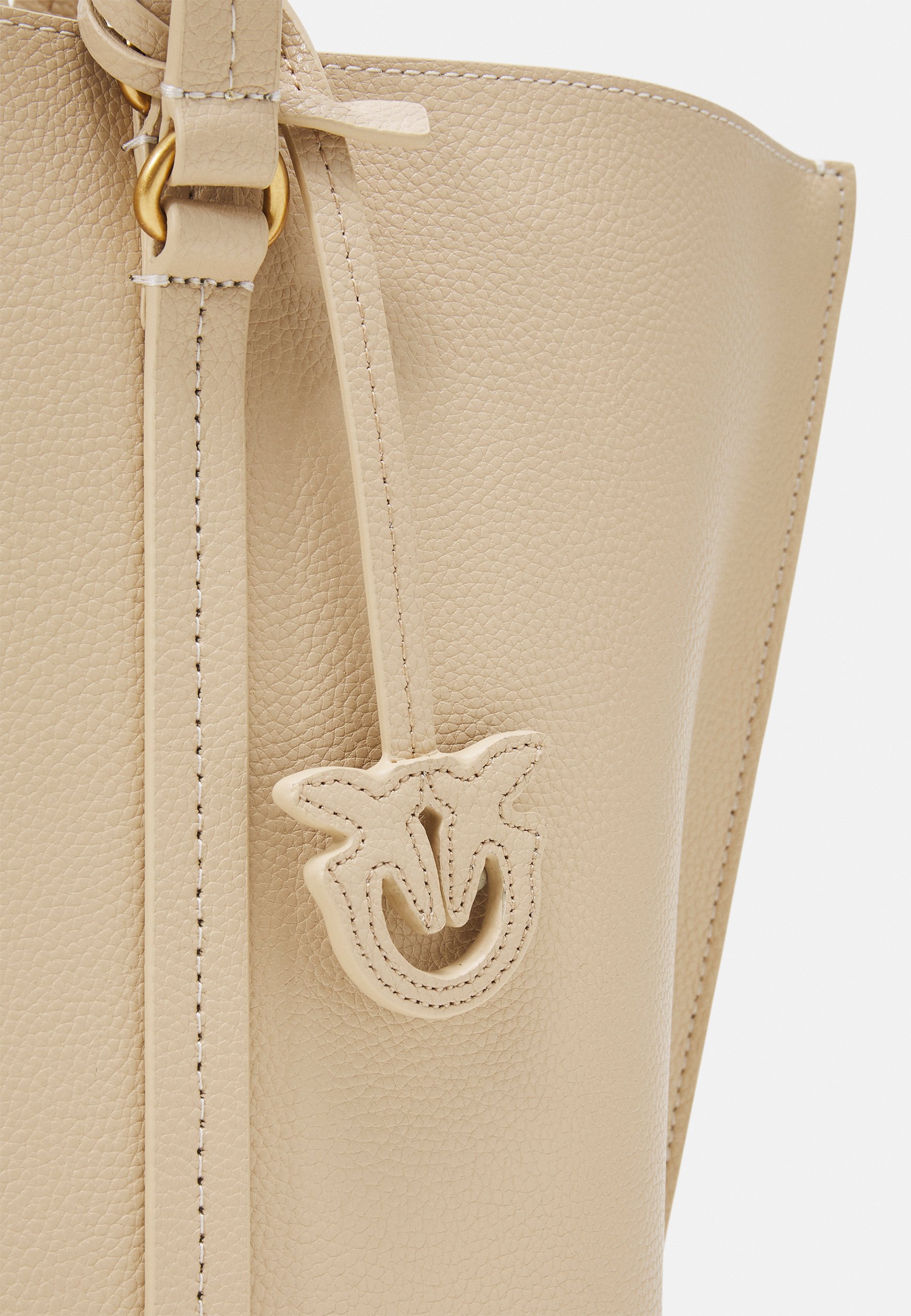 Pinko CARRIE BIG - Tote bag - beige/grigio fumo/antique gold