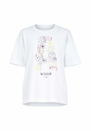TWINSET, T-SHIRT DONNA - T-shirt con stampa - bianco