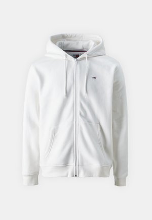 Tommy Jeans FLAG ZIP THRU - Hoodie - ancient white