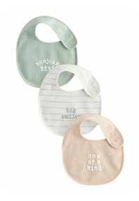 Next - 3 PACK - Bib - neutral brown  mint green slogan Thumbnail Image 1