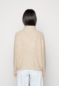 Vero Moda VMPLAZA ZIPPER BLOUS - Jumper - beige