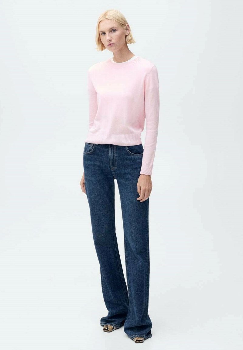 Pull Joseph A. Décolleté Strass Manches 3/4 Rose Magnolia - Taille M - Neuf Avec étiquette