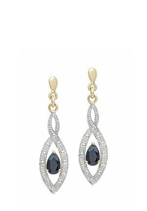 DIAMOND AND SAPPHIRE - Korvakorut - yellow gold-coloured
