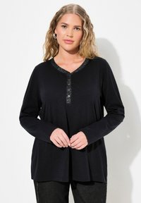 Ulla Popken TEE - Pitkähihainen paita - black