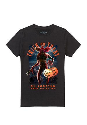 STRANGER THINGS DEMOGORGON TRICK OR TREAT - Print T-shirt - black