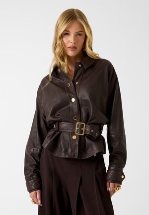 MARCIANO BY GUESS MARCIANO ECHTLEDERJACKE - Leren jas - dunkelbraun