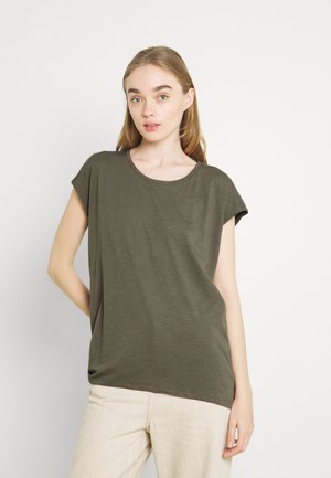 NMMATHILDE LOOSE LONG - T-shirt basic - kalamata
