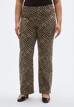 JEANS - Wide leg - silver-coloured mink