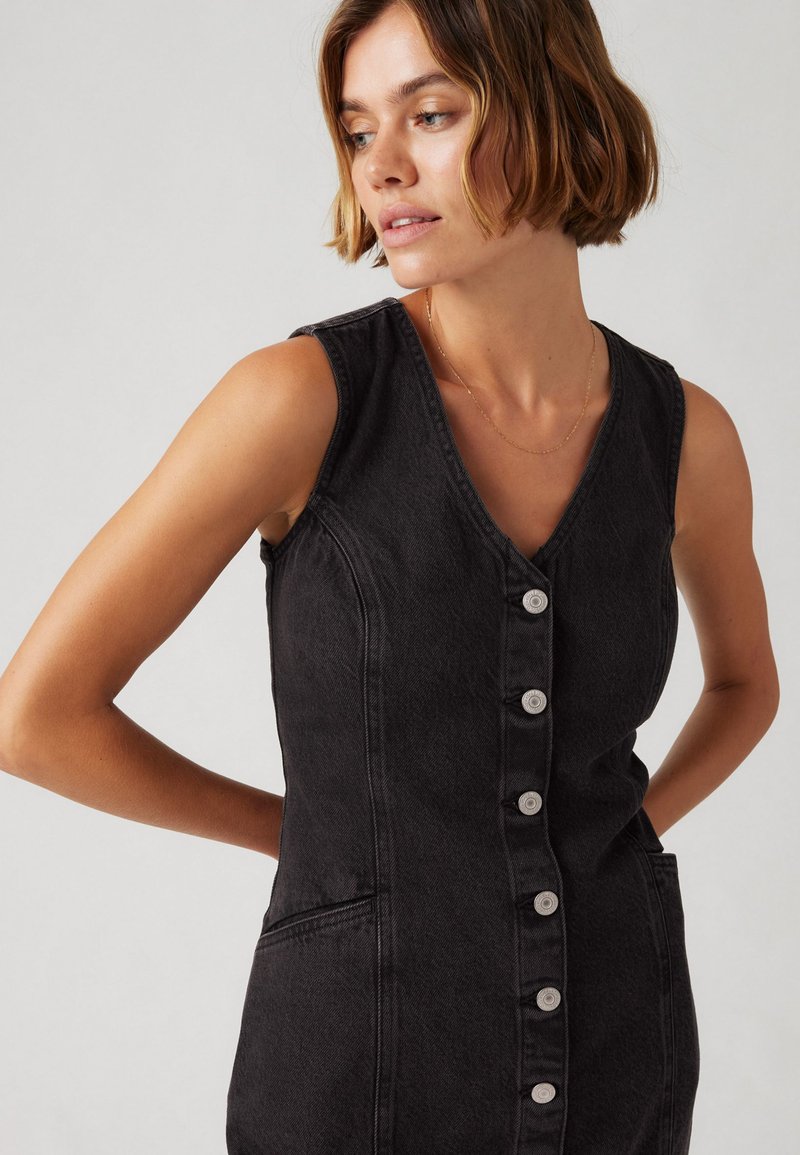 formal floor length dresses Black Jersey Vest Dress | Sustainable Womenswear main image 1