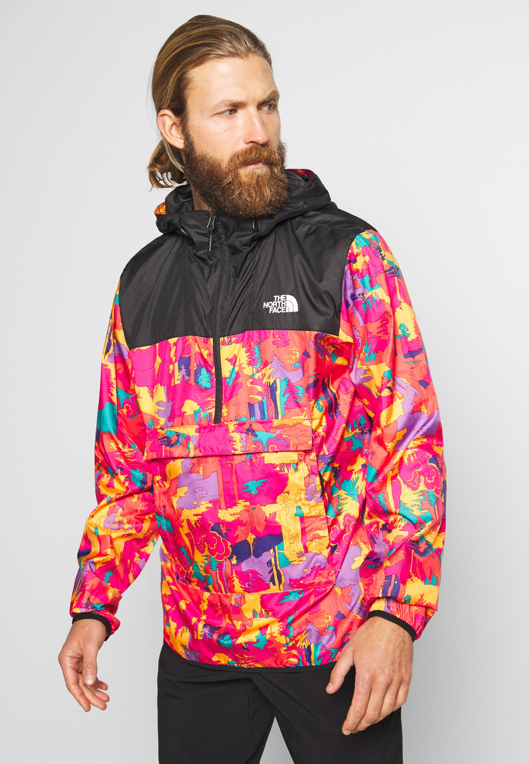 The North Face Men S Novelty Fanorak Windbreaker Black Pink Pink Zalando De The North Face Men S Novelty Fanorak Windbreaker Black Pink Pink Zalando De