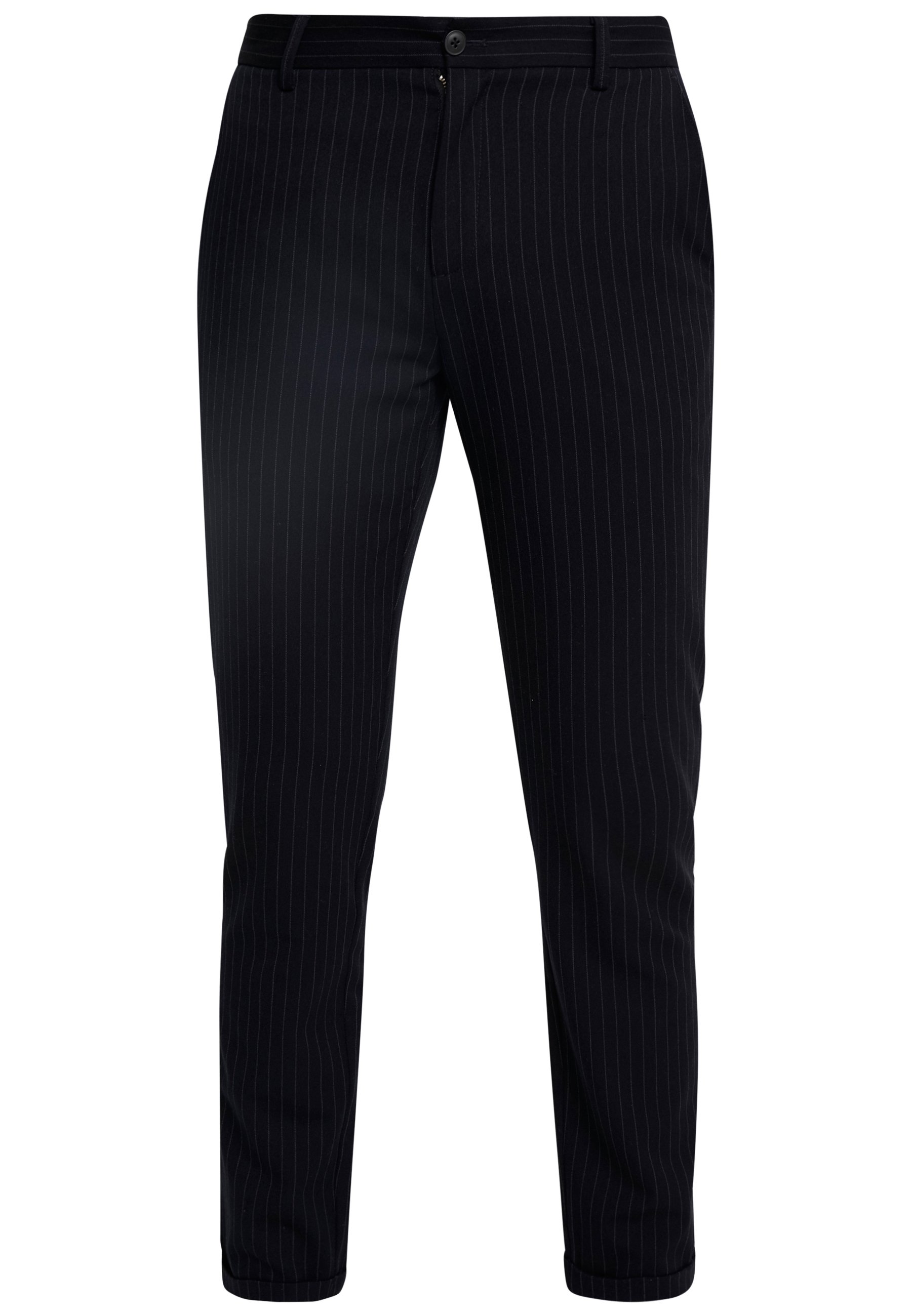 Junk De Luxe PIN STRIPE PANTS Broek navy Zalando.nl Junk De Luxe Trui black Zalando.nl