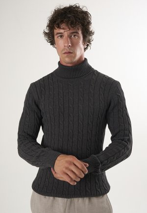 CABLE TURTLENECK - Maglione - anthracite