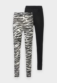 ONLLIVE LOVE 2 PACK - Leggings - black/white