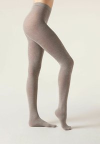 Calzedonia SOFT GLITTER OPAQUE - Strumpfhose - grau naturale tortora soft glitter argent