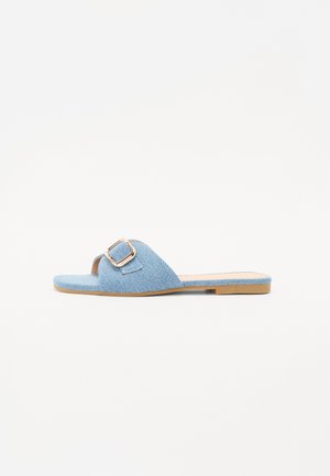 Mules - blue denim