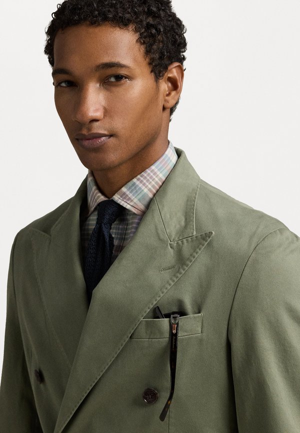 DOUBLE BREASTED - Blazer jacket - light moss2
