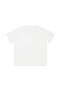 Wit T-shirt met korte mouwen, gemaakt van katoen. Heeft een ronde hals en een losse pasvorm. Gladde textuur zonder zichtbare patronen of accenten.