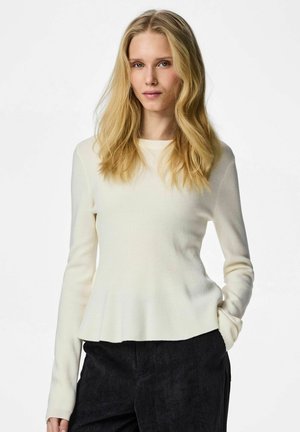 PULLOVER PCJAN - Striktrøje - cloud dancer