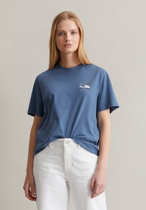 ROUNDNECK - T-shirt imprimé - cerulean blue