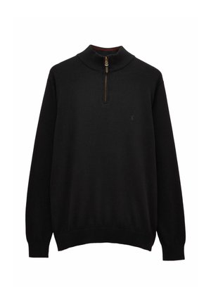 REGULAR FIT - HILLSIDE QUARTER ZIP - Strickpullover - black