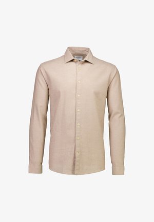 Lindbergh, SOFT INDIGO STRETCH SHIRT L/S - Skjorter - dk sand