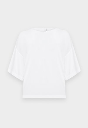 SHORT SLEEVE BOXY - Βασικό μπλουζάκι - snow white