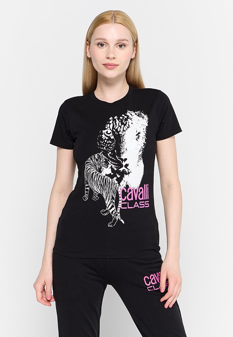 Cavalli Class T-shirt print zwart Cavalli Class T-shirt print zwart