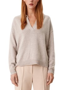 s.Oliver BLACK LABEL À COL  - Sweater - beige melange