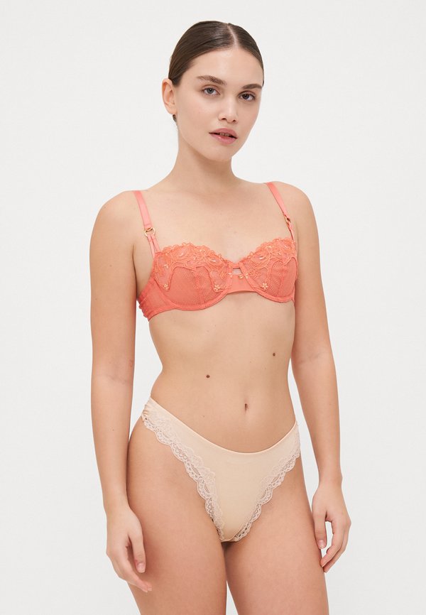 HALF CUP BALCONY BRA - Underwired bra - coral2