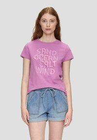 QS MIT FRONT - T-Shirt print - lavendel