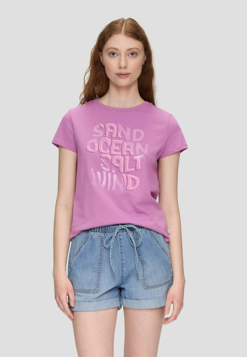 QS MIT FRONT - T-Shirt print - lavendel