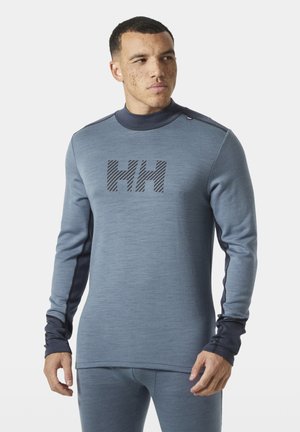 LIFA MERINO MIDWEIGHT LOGO - Camiseta de manga larga - washed navy