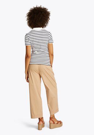 Tommy Hilfiger 1985 SLIM - Polosärk - breton ecru/dark night navy