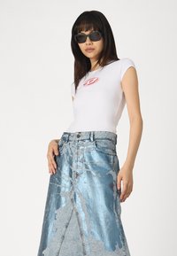Diesel PAGO MIDI SKIRT - Jeansrok - blue denim
