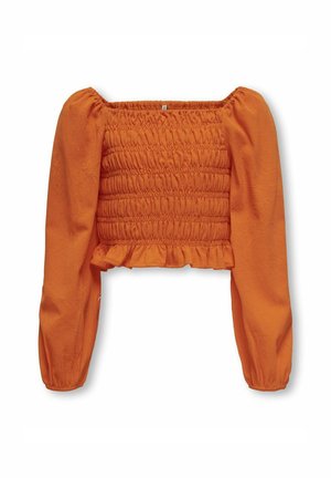 ONLY GIRLS GESMOKTES NORMAL GESCHNITTEN TRAPEZAUSSCHNITT PUFFÄRMEL  - Blouse - golden poppy