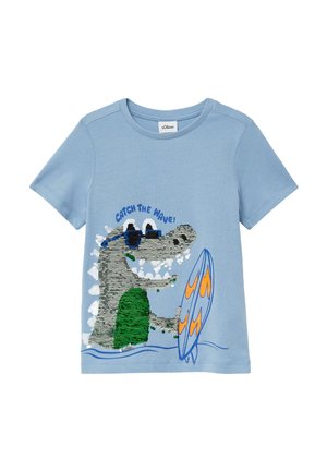 MIT WENDE PAILL - T-Shirt print - himmelblau