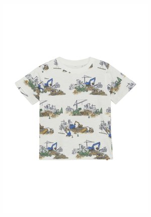 SS AOP - Print T-shirt - marshmallow white