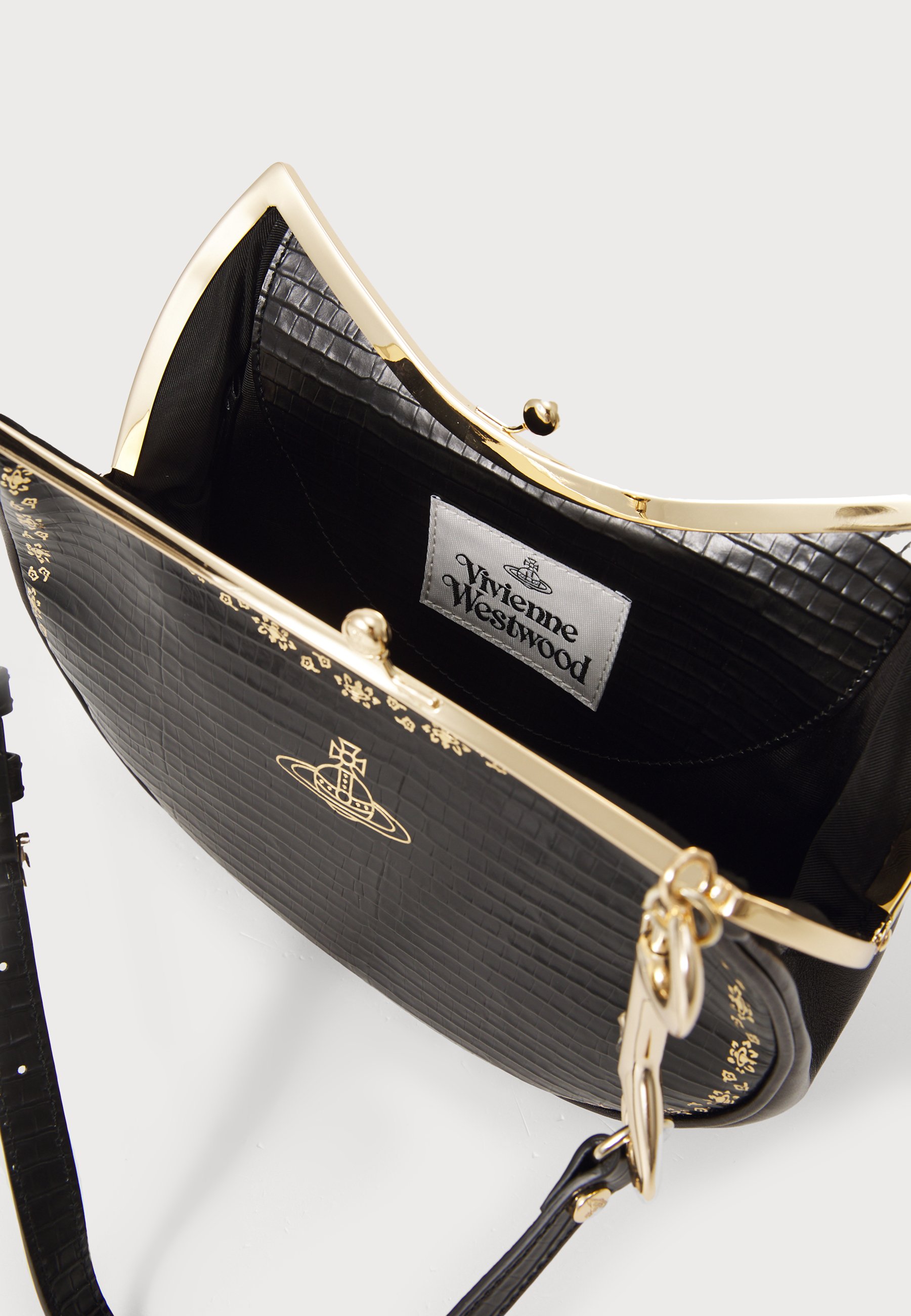 希少 VIVIENNE WESTWOOD pirate handbag Vivienne Westwood CHARM FRAME PURSE - Handbag - black - Zalando
