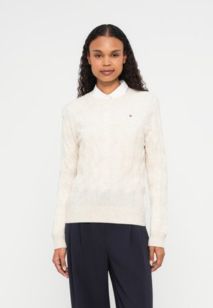 SOFT CABLE  - Pullover - heather oatmilk