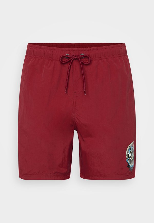 CRESCENT BONE HAND - Swimming shorts - burgundy2