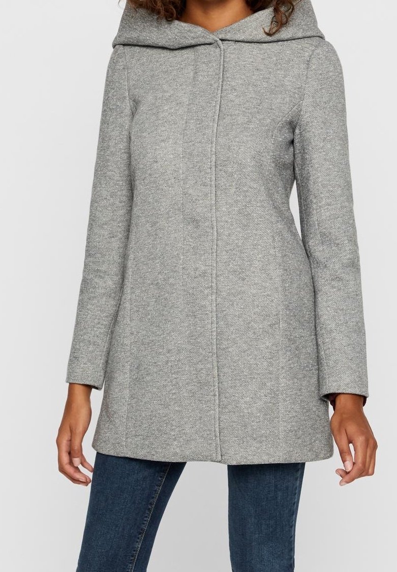 Vero Moda Krátký kabát - mottled light grey