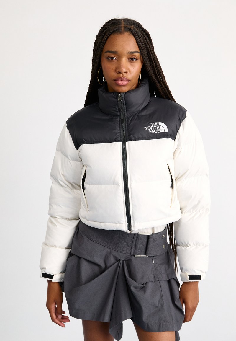 The North Face NUPTSE SHORT JACKET - Piumino - white dune/black