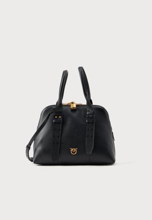 BOWLING BAG MEDIUM - Keresztpántos táska - nero/antique gold-coloured