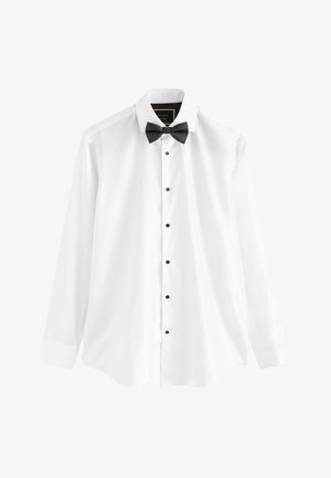 Next, REGULAR FIT - SINGLE CUFF AND BOW TIE PACK SET - Ing - white textured black bow tie