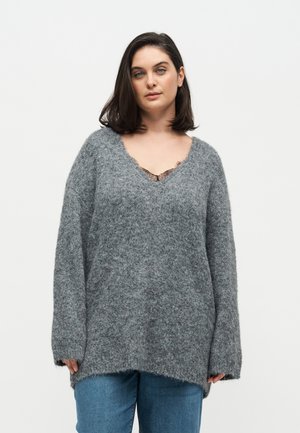 Vero Moda Curve, VMCBERRY - Пуловер - medium grey melange