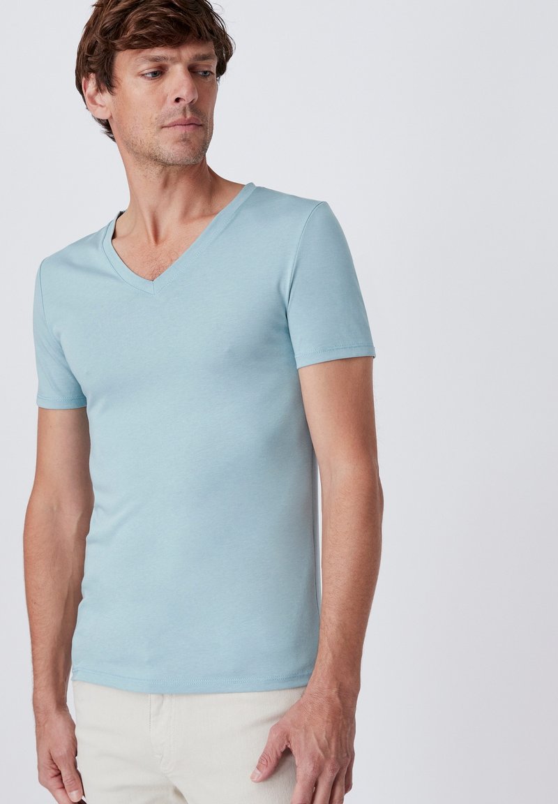 Damart COL V CLIMATYL - T-shirt basic - vert
