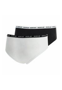 Replay 4ER PACK-SLIP LOGOBUND CULOTTE  STYLE  WATERFALL - Trosor - schwarz weiß