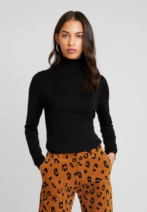 BASIC- TURTLE NECK JUMPER - Jumper - black