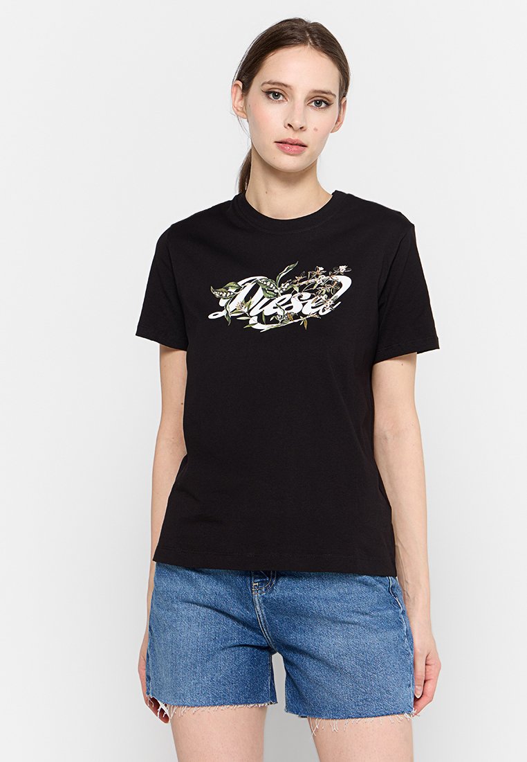 Diesel T-shirt print zwart Diesel T-shirt print zwart